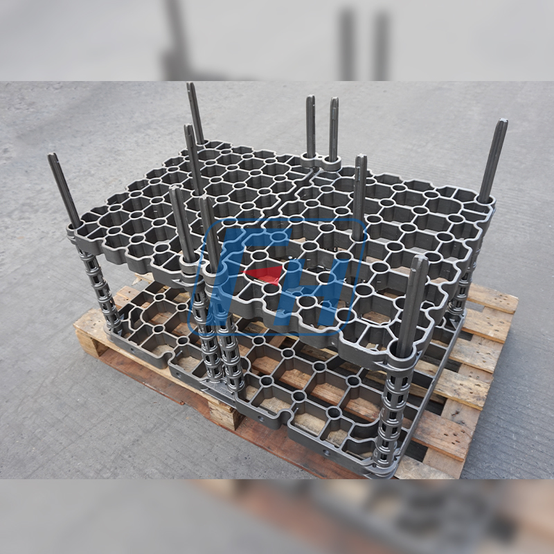 فیکسچر کوره خلاء 900x600x600، ضخامت سینی میدلت 45 میلی متر